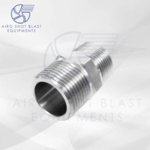 SS HEX NIPPLE 20x15 MM